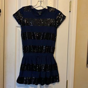 RalphLauren🏇Girls👧🏻Purple Striped Sequin✨ShortSleeveJerseyMini Dress👗SzM8/10